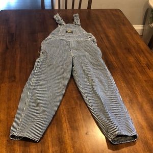 Boys Oshkosh b’gosh striped bib overalls